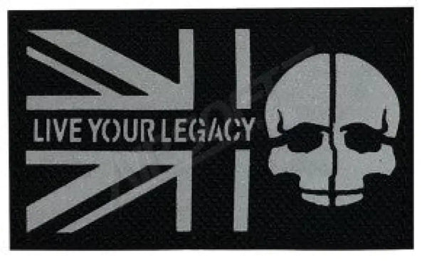 Patch 1204 - Fényvisszaverős Uk Zászló Live Your Legacy Felvarrók