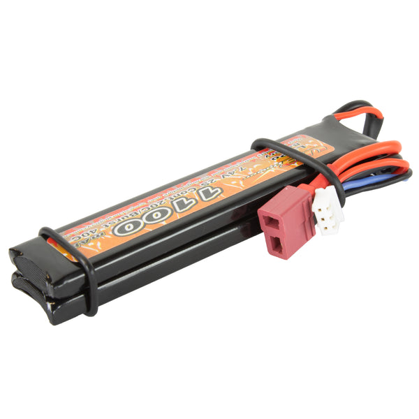 VB POWER 1100mAh 7.4V 20C LIPO AIRSOFT AKKUMULÁTOR - NUNCHUCK T-CSATLAKOZÓVAL (AP-913B)