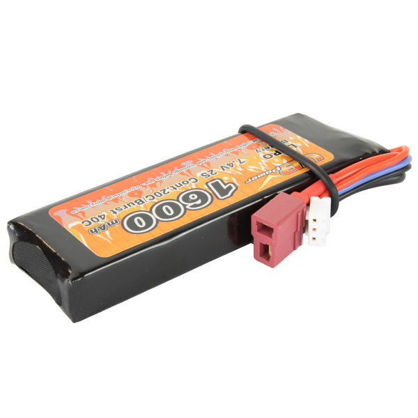 VB POWER 1600mAh 7.4V 20C LIPO AIRSOFT AKKUMULÁTOR T-CSATLAKOZÓVAL (AP-941B)