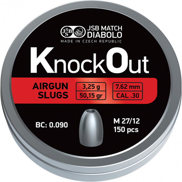 JSB KNOCKOUT SLUGS .30 7,62 mm 3,25g - 150db