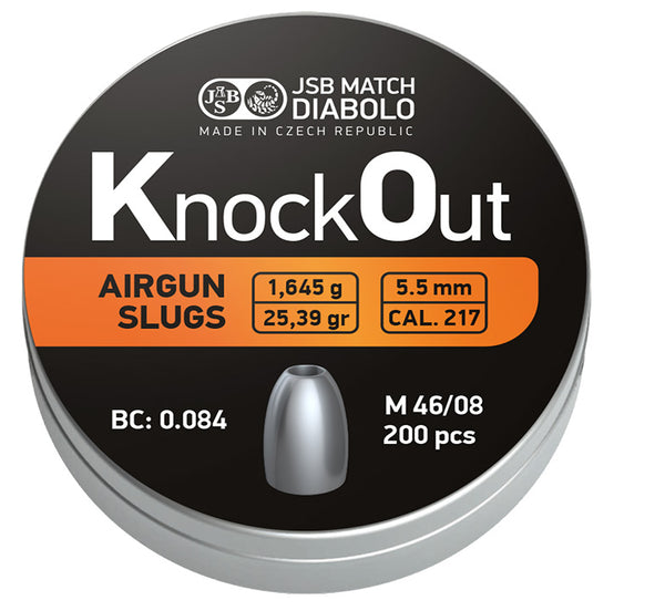 JSB KNOCKOUT SLUGS .217 5,5mm 1,645g - 200db