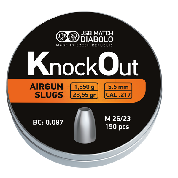 JSB KNOCKOUT SLUGS .217 5,5mm 1,85g - 150db