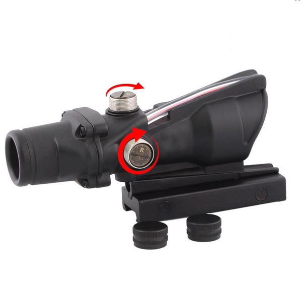 ACOG 4x32 RED DOT PIROS FÉNYGYŰJTŐS - FEKETE