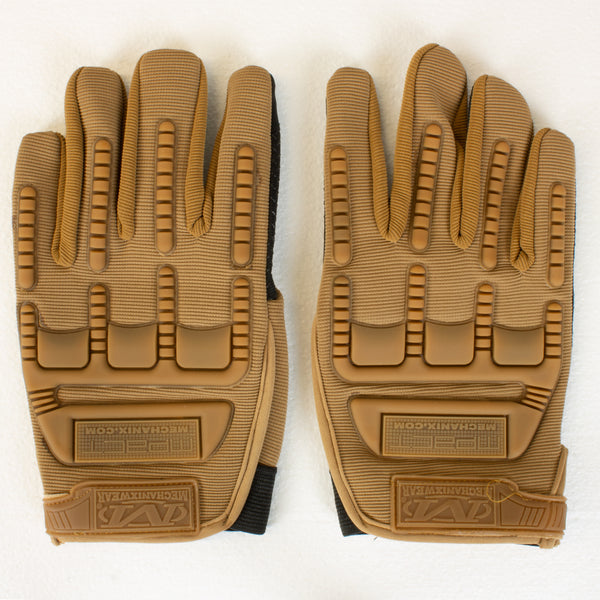 MECHANIX M-PACT KESZTYŰ CSÍKOS TENYÉRREL - TAN - XL (AV-11)