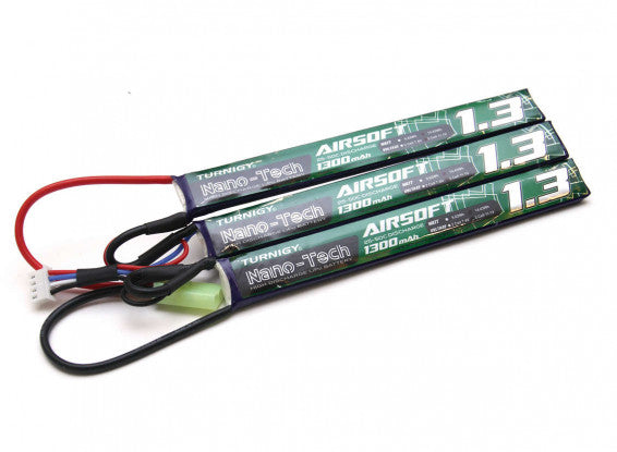 Turnigy nano-tech 1300mah 3S 25~50C Lipo Airsoft akkumulátor NG1300B.3S.25