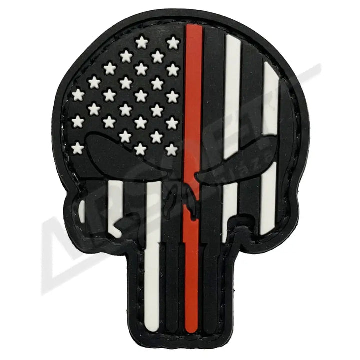 PATCH 0189 - PUNISHER SKULL PATRIOT PIROS CSÍK