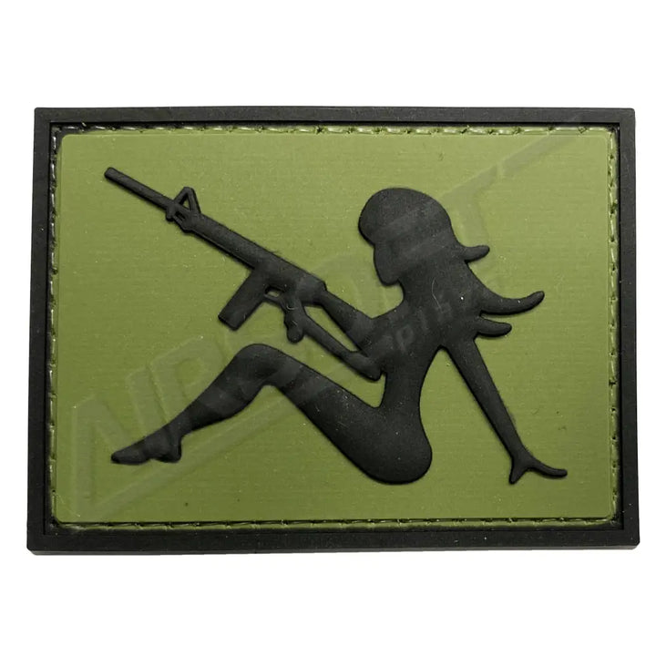 PATCH 0300 - GIRL WITH RIFLE - OD