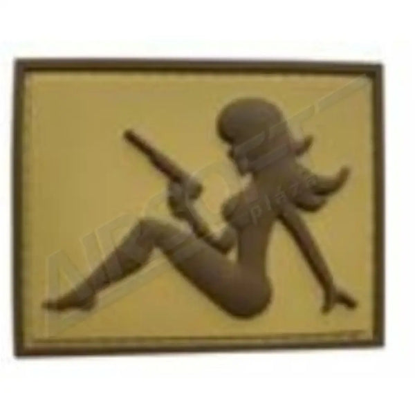 PATCH 0747 - GIRL WITH PISTOL - TAN