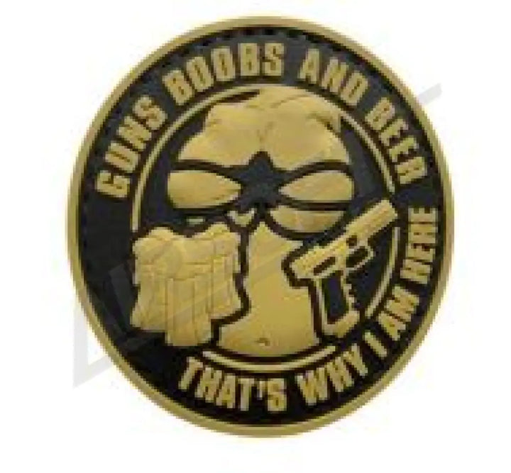 Patch 0768 - Guns Boobs And Beer Tan Felvarrók