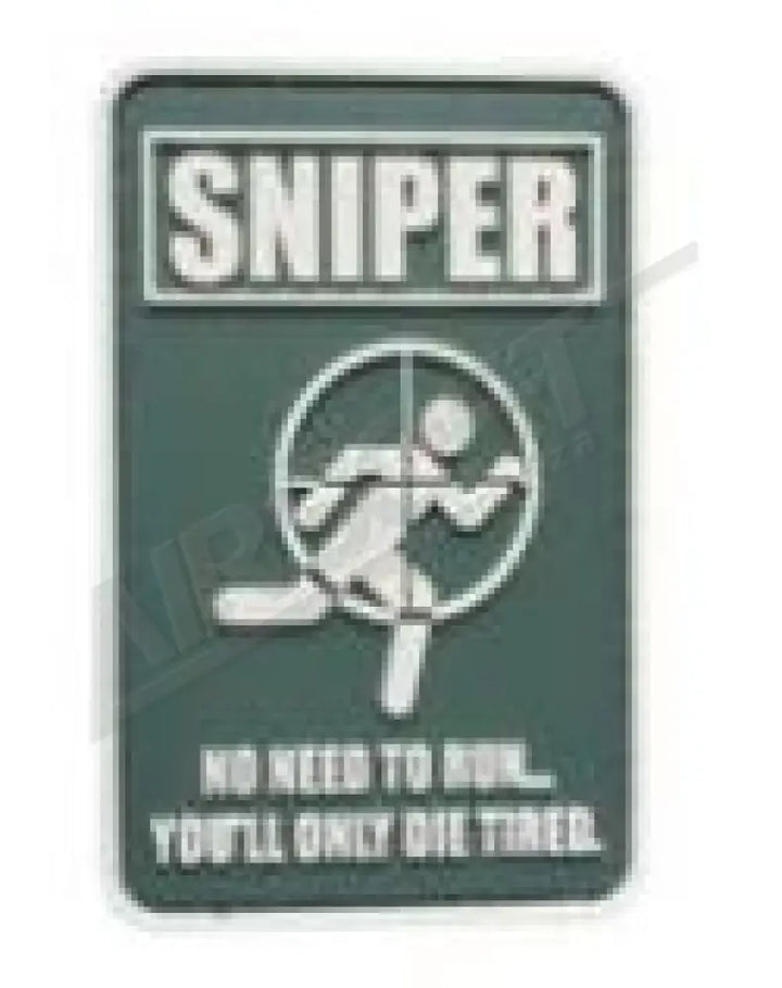 Patch 0781 - Sniper No Need To Run Sötétzöld Felvarrók