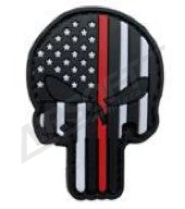 Patch 1023 - Punisher Skull Red Line Us Flag Felvarrók