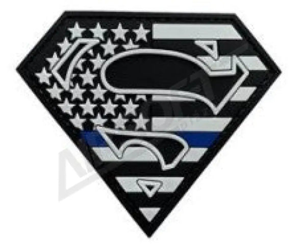 Patch 1024 - Superman Shield Blue Line- Usa Felvarrók