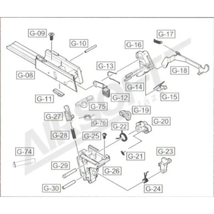 WE GLOCK G17 ELSÜTŐ HÁZ CSAVAR (G-25)